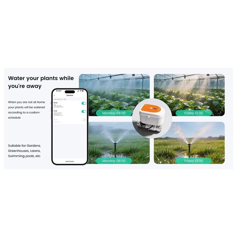 Wifi Irrigation Timer - Delicate texture-Realtime Waterflow Temperature Display Valve