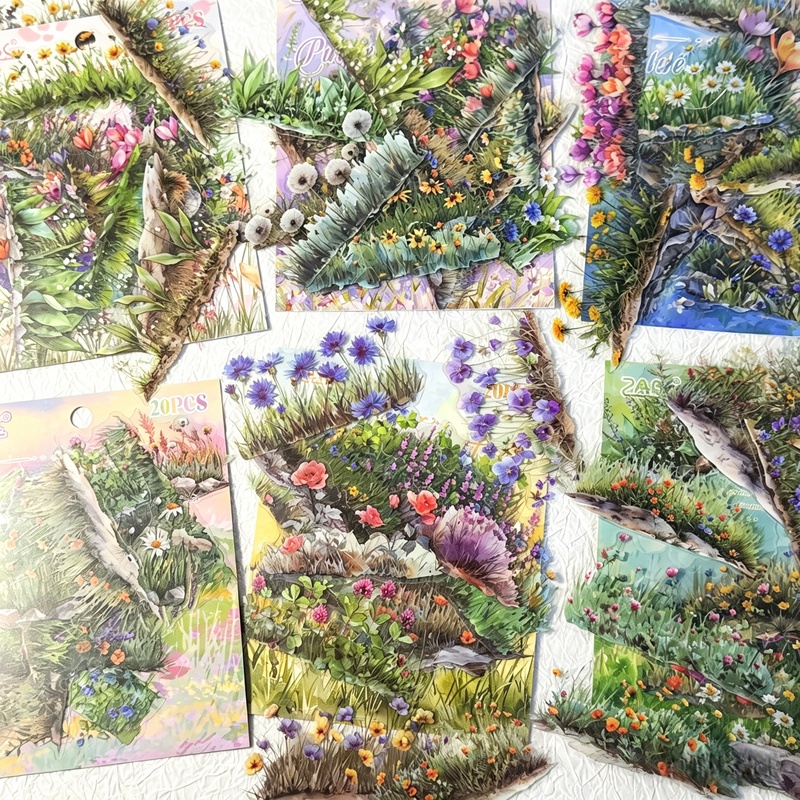 Garden Journal Planner - 20 Sheets Floral PET Sticker Pack
