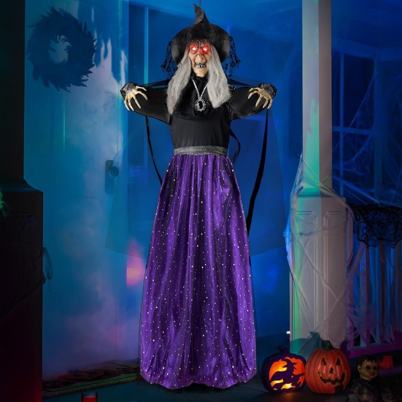 Smart Garden Lamp - 47'' Animated Witch Halloween Decorations Outdoor