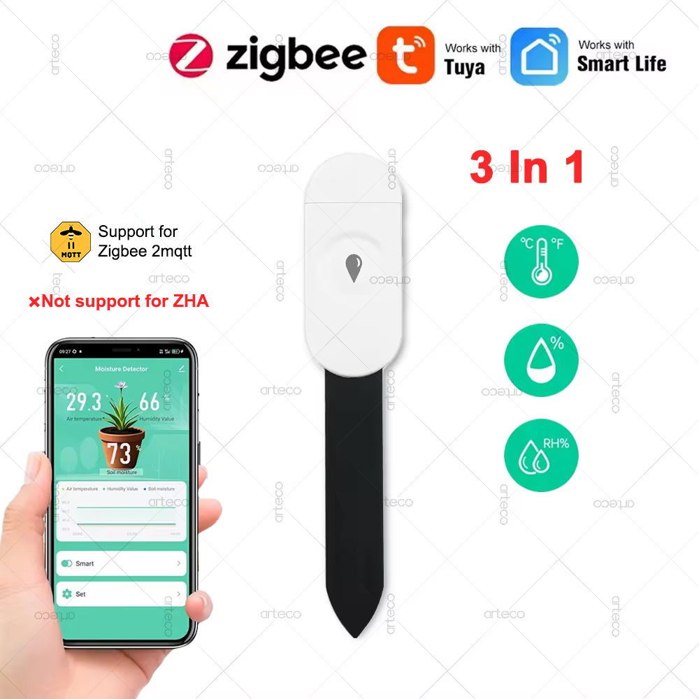Smart Soil Sensor - Tuya Zigbee Temperature Humidity Moisture Detector