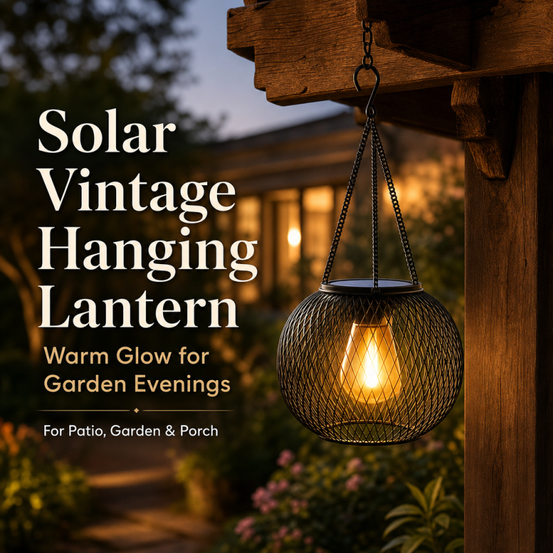 Solar Powered LED Hanging Floo - Smart Garden Lamp review and price