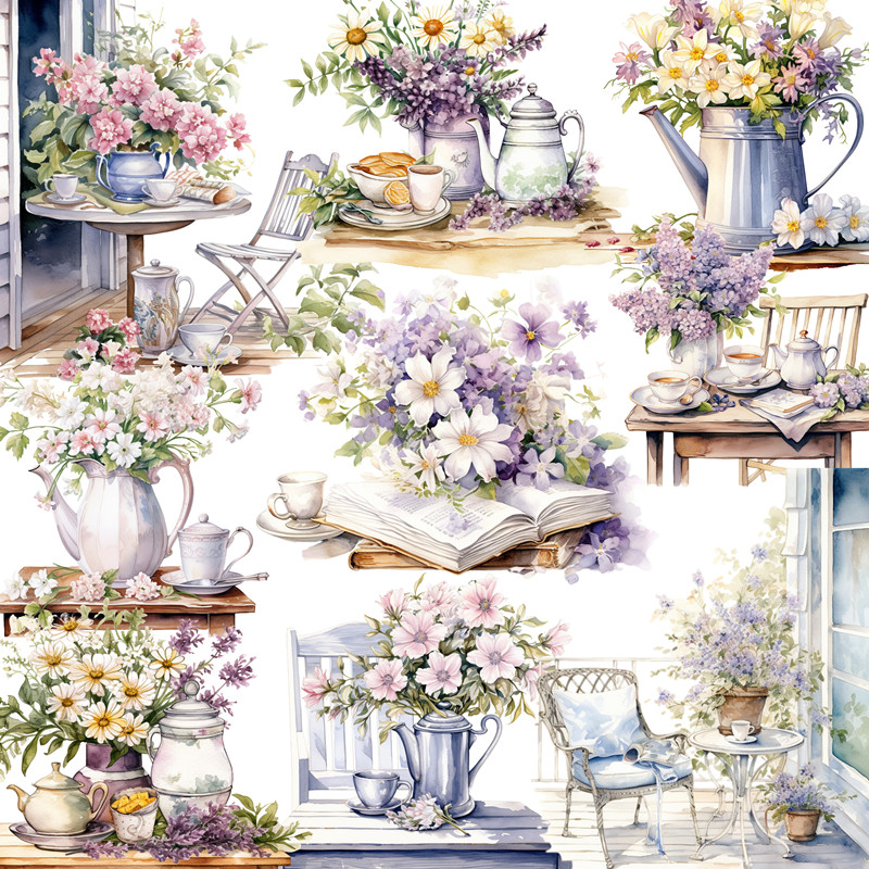 12Pcs/Pack Garden Afternoon Te - Garden Journal Planner review and price