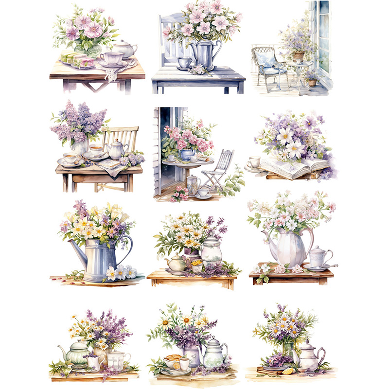 12Pcs/Pack Garden Afternoon Te - Garden Journal Planner review and price