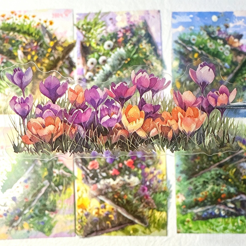 20 Sheets Floral PET Sticker P - Garden Journal Planner review and price