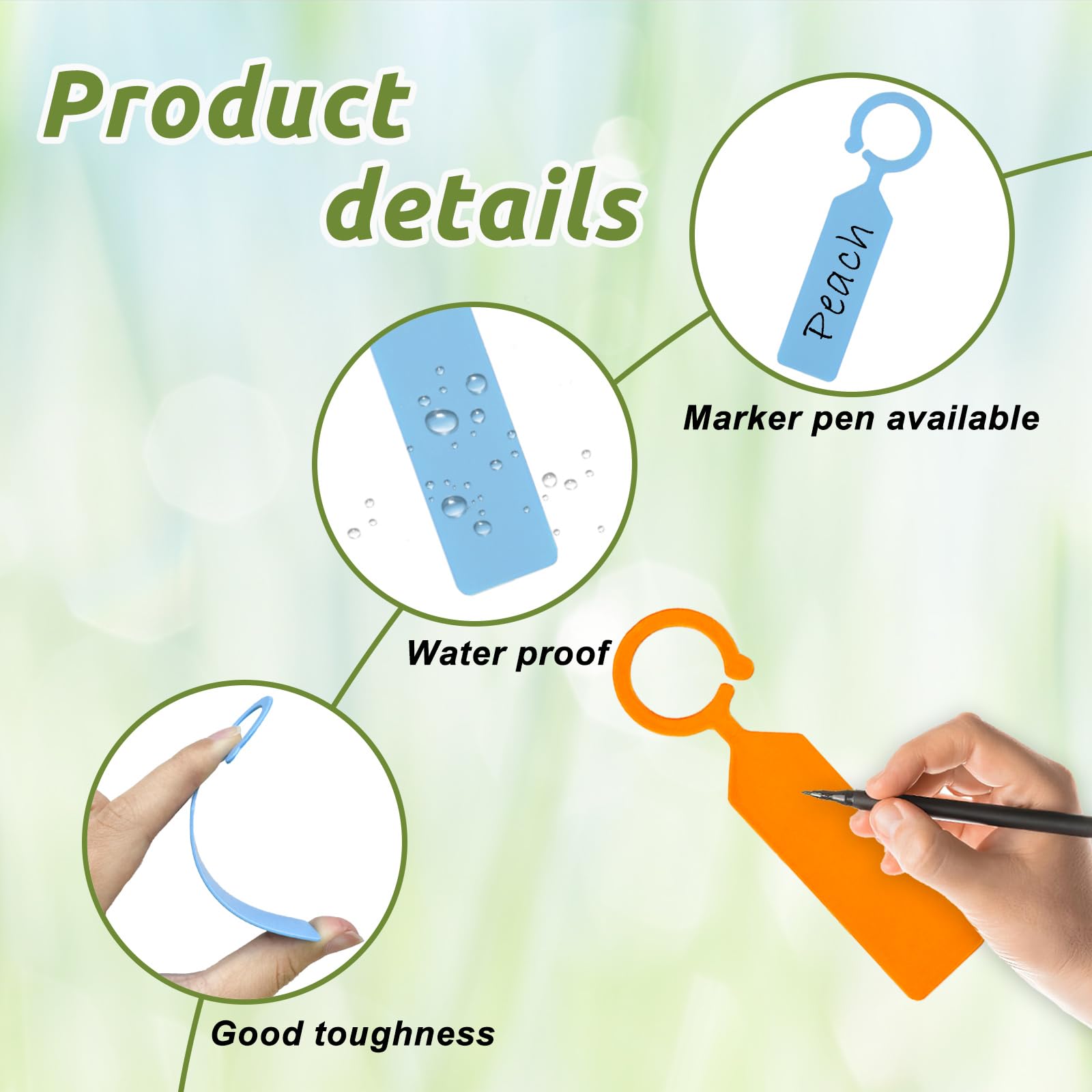 100PCS 10.7x2.3CM Plastic Gard - Garden Journal Planner review and price