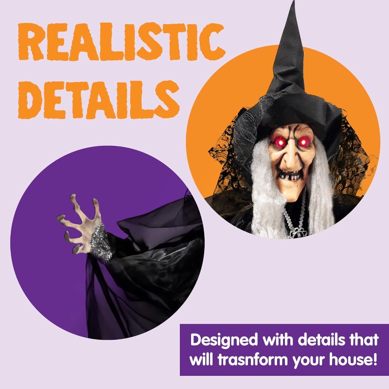 47'' Animated Witch Halloween  - Smart Garden Lamp review and price