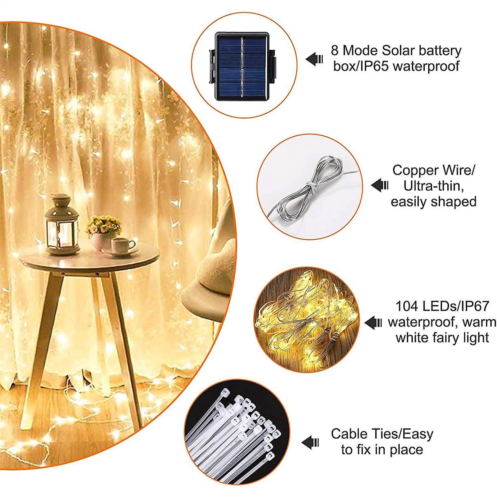 104 LED Umbrella String Light  - Smart Garden Umbrella review and price