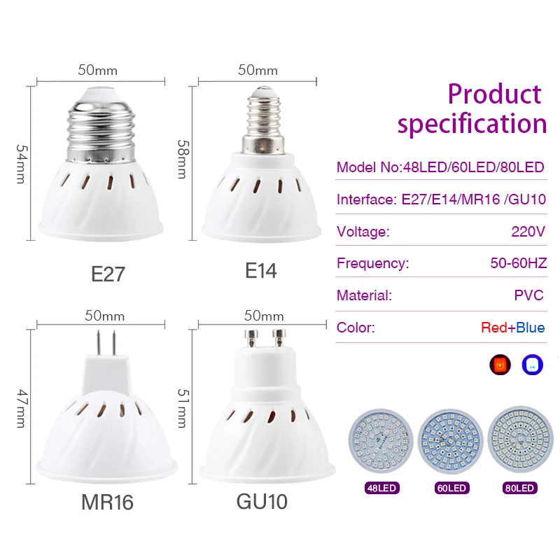 LED Grow Light E14 E27 MR16 GU - Smart Garden Umbrella review and price